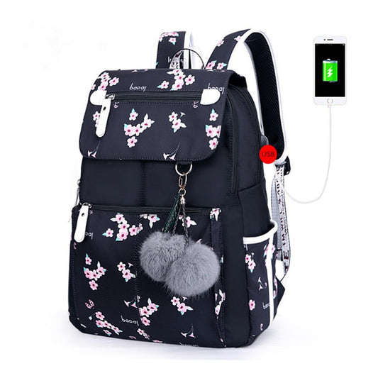 School backpack Flower